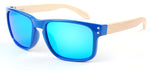 Wayfarer Women's Sunglasses With Blue Frames + Azure Mirror Lens - Bondi - Maybe Sunny