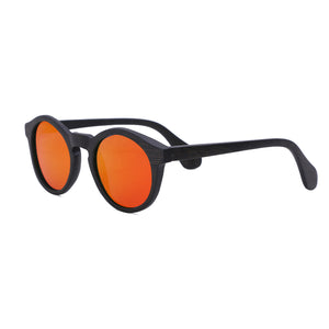 Round Sunglasses With Flame Mirror Lens - Punalu - Maybe Sunny