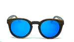 Round Sunglasses With Azure Mirror Lens - Navio - Maybe Sunny