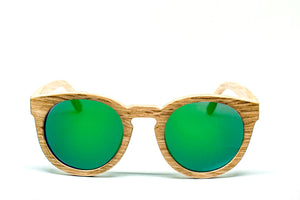 Round Sunglasses With Green Mirror Lens - Ipanema - Maybe Sunny