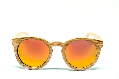 Round Sunglasses With Flame Mirror Lens - Ipanema - Maybe Sunny