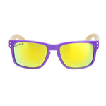 Wayfarer Women's Sunglasses With Violet Frames Gold Mirror Lens Bondi Front